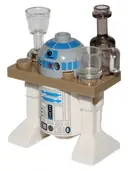 Minifigurka: SW0217A:  Astromech Droid, R2-D2 - Dark Tan Serving Tray, Light Bluish Gray Head