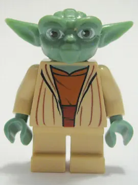 SW0219:  Yoda - Clone Wars, Light Bluish Gray Hair