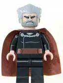 Minifigurka: SW0224:  Count Dooku - Light Bluish Gray Swept Back Hair, Reddish Brown Cape, Large Eyes