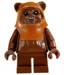 Minifigurka: SW0237:  Wicket (Ewok) - Printed Dark Orange Hood, Reddish Brown Face