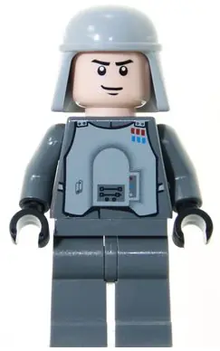 SW0261:  Imperial Officer with Battle Armor (Captain / Commandant / Commander) - Dark Bluish Gray Legs, Smirk