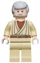 Minifigurka: SW0274:  Obi-Wan Kenobi - Old, Light Bluish Gray Hair and Beard, Eyes with Glints