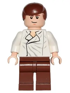 SW0278:  Han Solo - White Shirt with Wrinkles on Front, Reddish Brown Legs, Lopsided Grin