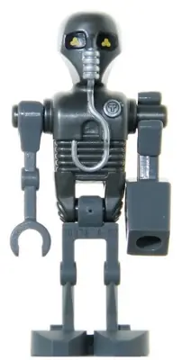 SW0282:  2-1B Medical Droid - Pearl Dark Gray Torso, Silver Badge with Letter 'T' Pattern