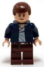 SW0290:  Han Solo, Reddish Brown Legs with Holster Pattern, Open Jacket