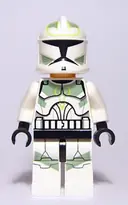 Minifigurka: SW0298:  Clone Trooper, Horn Company (Phase 1) - Sand Green and Lime Markings, Large Eyes
