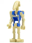 Minifigurka: SW0300:  Battle Droid Pilot - Blue Torso with Tan Insignia, Angled Arms