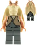 Minifigurka: SW0301:  Jar Jar Binks - Dark Tan Torso, Printed Head with Dark Tan Top, Dark Bluish Gray Legs