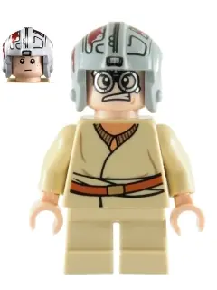 SW0327:  Anakin Skywalker - Short Legs, Light Bluish Gray Helmet