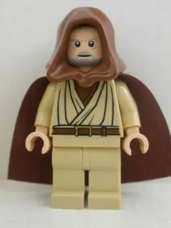 SW0336:  Obi-Wan Kenobi - Old, Reddish Brown Hood and Cape, Eyes with Glints