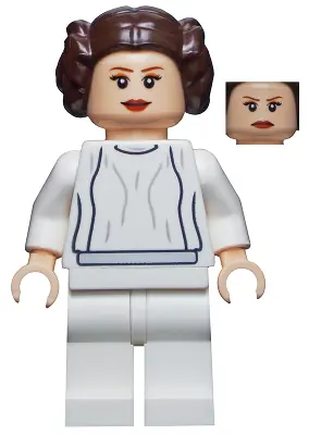 SW0337:  Princess Leia - White Dress, Simple Belt, Large Eyelashes