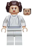 Minifigurka: SW0337:  Princess Leia - White Dress, Simple Belt, Large Eyelashes