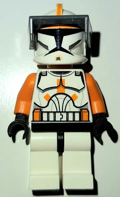 SW0341:  Clone Trooper Commander Cody, 212th Attack Battalion (Phase 1) - Dark Bluish Gray Visor, Large Eyes