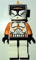 Minifigurka: SW0341:  Clone Trooper Commander Cody, 212th Attack Battalion (Phase 1) - Dark Bluish Gray Visor, Large Eyes