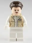 Minifigurka: SW0346:  Princess Leia - Hoth Outfit, Tan Jacket, Braided Hair