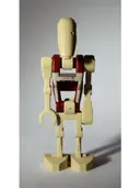 Minifigurka: SW0347:  Security Battle Droid - Dark Red Torso with Tan Insignia and Chest Badge, Angled Arm and Straight Arm