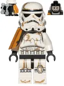 Minifigurka: SW0364:  Sandtrooper - Orange Pauldron, Survival Backpack, Dirt Stains, Balaclava Head Print and Helmet with Dotted Mouth Pattern