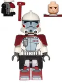 Minifigurka: SW0377:  Clone ARC Trooper Hammer, Rancor Battalion (Phase 2) - Dark Red Cloth Pauldron, Black Cloth Kama, Large Eyes