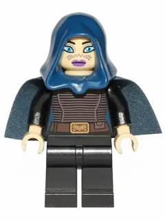 SW0379:  Barriss Offee - Dark Blue Cape and Hood, Black Legs