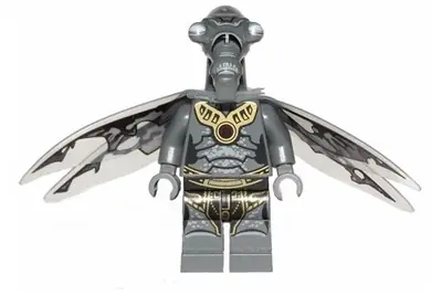 SW0382:  Geonosian Zombie - Dark Bluish Gray, with Wings