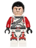 Minifigurka: SW0391:  Republic Trooper - Black Hair, Red Arms (Jace Malcom)