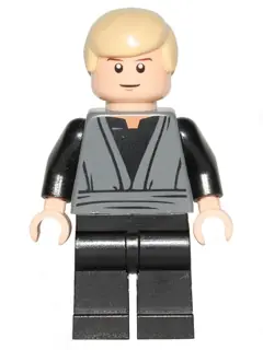 SW0395:  Luke Skywalker (Dark Bluish Gray Jedi Robe)