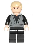 Minifigurka: SW0395:  Luke Skywalker (Dark Bluish Gray Jedi Robe)