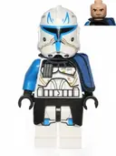 Minifigurka: SW0450:  Clone Trooper Captain Rex, 501st Legion (Phase 2) - Blue Cloth Pauldron, Black Cloth Kama, Large Eyes