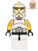 Minifigurka: SW0481:  Clone Trooper Commander (Phase 1) - Yellow Arms, Scowl