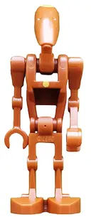 Minifigurka: SW0482:  Battle Droid Commander - Dark Orange with Dot, Angled Arm and Straight Arm