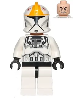 SW0491:  Clone Trooper Pilot (Phase 1) - Bright Light Orange Markings, Scowl