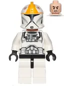 Minifigurka: SW0491:  Clone Trooper Pilot (Phase 1) - Bright Light Orange Markings, Scowl
