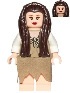 SW0504:  Princess Leia - Endor Outfit, Dark Tan Robe and Skirt, Loose Hair
