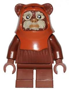 SW0513:  Wicket (Ewok) - Printed Dark Orange Hood, Tan Face