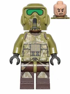 SW0518:  Clone Scout Trooper, 41st Elite Corps (Phase 2) - Kashyyyk Camouflage, Scowl