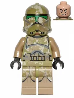 SW0519:  Clone Trooper, 41st Elite Corps (Phase 2) - Kashyyyk Camouflage, Scowl