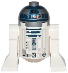 SW0527:  Astromech Droid, R2-D2 - Flat Silver Head, Red Dots and Small Receptor