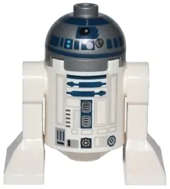 SW0527A:  Astromech Droid, R2-D2 - Flat Silver Head, Lavender Dots and Small Receptor