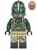 Minifigurka: SW0528:  Clone Trooper Commander Gree, 41st Elite Corps (Phase 2) - Kashyyyk Camouflage, Scowl
