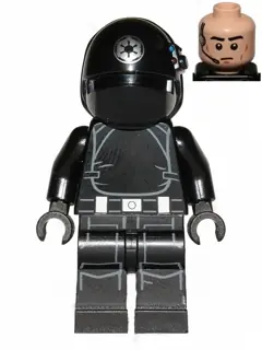 SW0529:  Imperial Gunner - Helmet with Silver Imperial Logo, Light Nougat Head, Closed Mouth