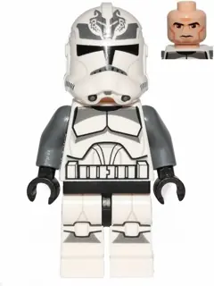 SW0537:  Clone Trooper, 104th Battalion 'Wolfpack' (Phase 2) - Dark Bluish Gray Markings, Large Eyes