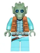 Minifigurka: SW0553:  Greedo - Medium Nougat Vest, Belt on Legs, Medium Azure Legs