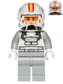 Minifigurka: SW0608:  Clone Trooper Pilot (Phase 2) - Light Bluish Gray Arms and Legs, Light Nougat Head