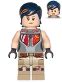 Minifigurka: SW0616:  Sabine Wren - Dark Blue Hair with Orange Highlights