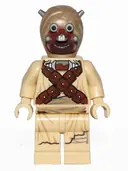 Minifigurka: SW0620:  Tusken Raider - Dark Tan Head with Spikes, Crossed Belts, Printed Legs