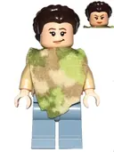 Minifigurka: SW0643:  Princess Leia - Endor Outfit, Dark Tan Jacket, Camouflage Cape, Sand Blue Legs