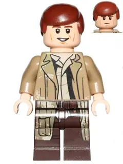 SW0644:  Han Solo - Endor Outfit, Dark Tan Camouflage Jacket, Smooth Hair