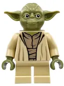 Minifigurka: SW0707:  Yoda - Olive Green, Open Robe with Large Creases