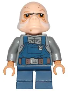 SW0710:  Ugnaught - Dark Blue Overalls and Short Legs
