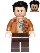 Minifigurka: SW0737:  Poe Dameron (Medium Nougat Jacket, Hair)
